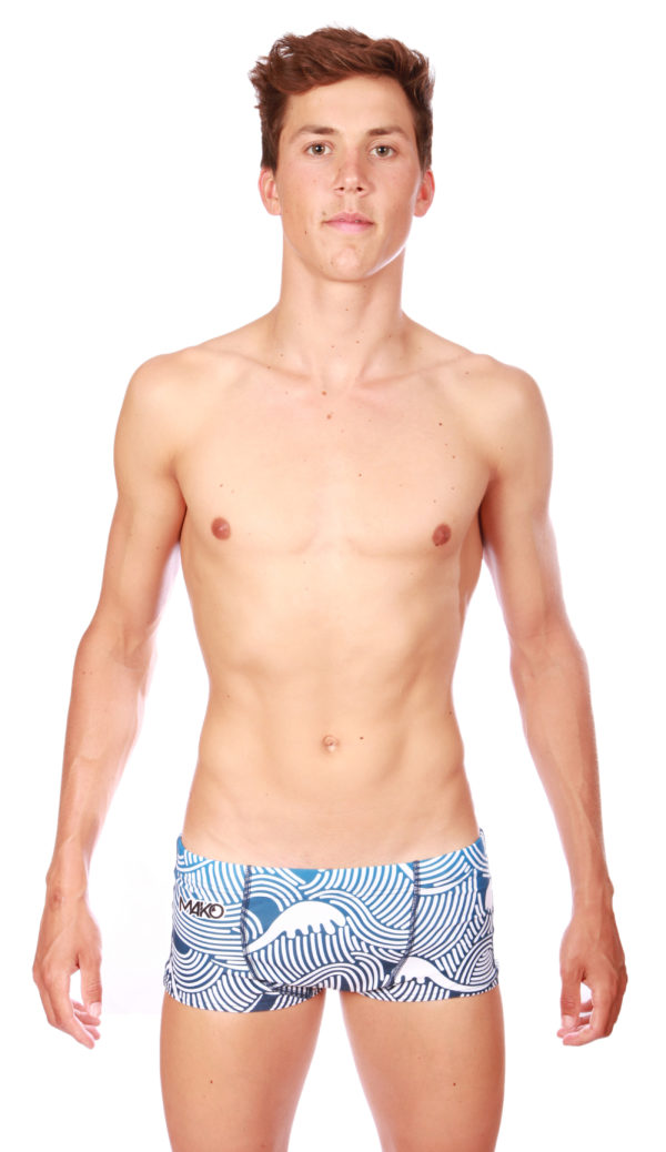 Badeshorts Herren - Waves Blue – Bild 3