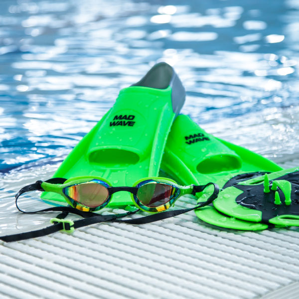 Schwimmbrille Unisex - Alien Rainbow Grün – Bild 3